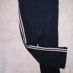 Run Like A Cheetah! Black & White Striped Workout Pants